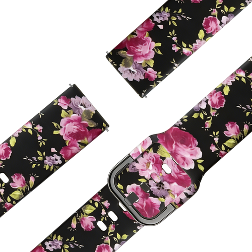 Bandz Garmin Vivoactive 4s Silicone Strap 'Pink Flower'