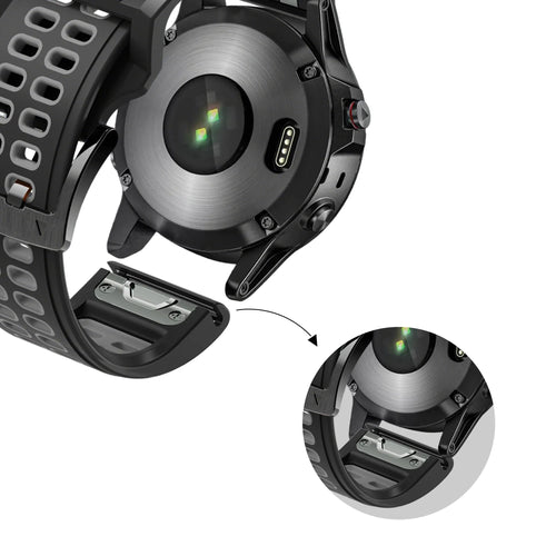 Bandz Correa deportiva con hebilla Garmin Instinct E - 45mm (negro/gris)