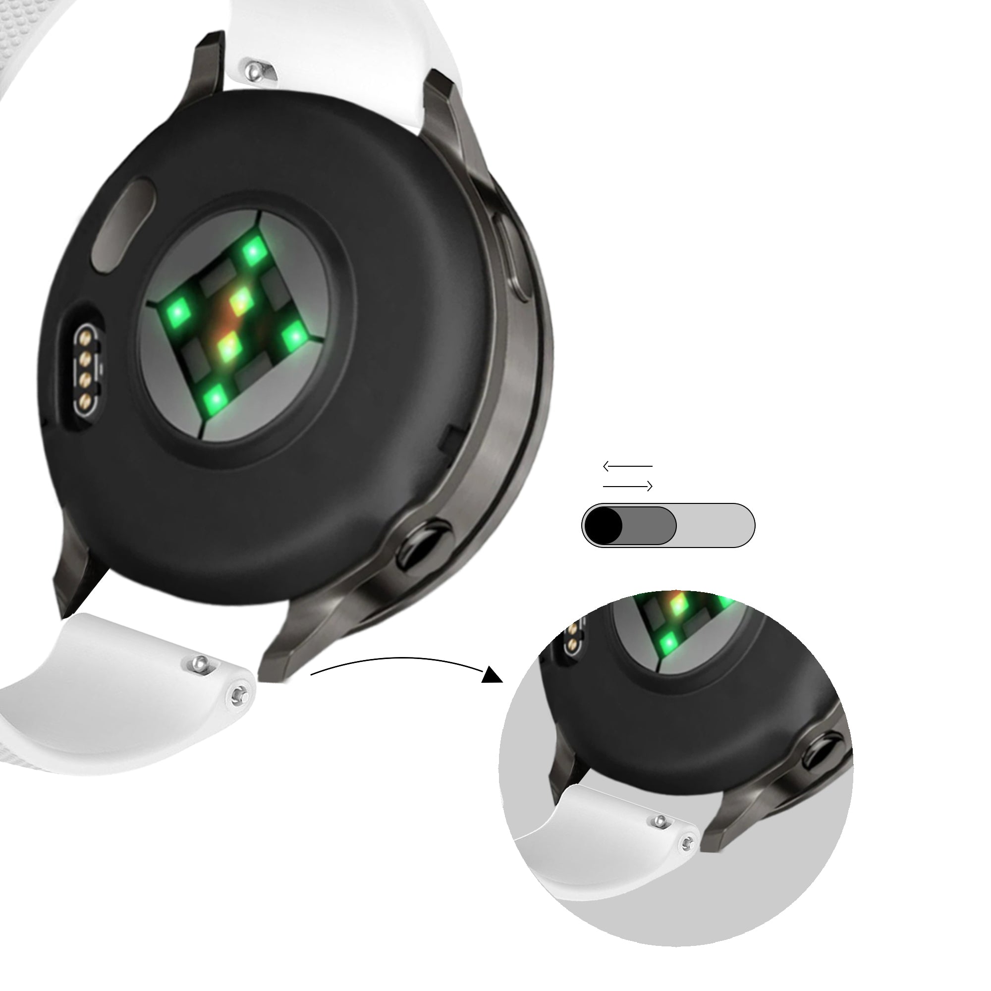 Bandz Garmin Venu 4 - 45mm Silicone Strap 'Premium' (White)