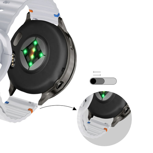 Bandz Garmin Forerunner 245 Silicone Strap 'Wave' (Light Grey)