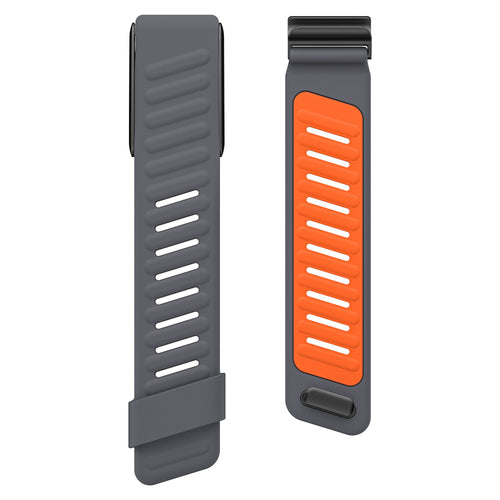 Correa deportiva compatible con Whoop 4.0 (gris oscuro/naranja)