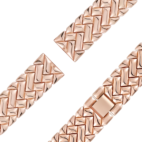 Bandz Garmin Vivoactive 4s Metal Strap 'V-Type' (Rose Gold)