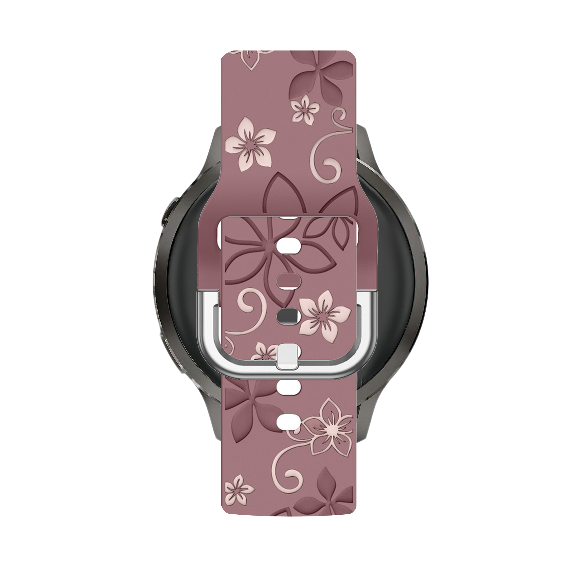 Bandz Correa silicona 'Flores' Garmin Venu 4 - 41mm (púrpura/rosa claro)