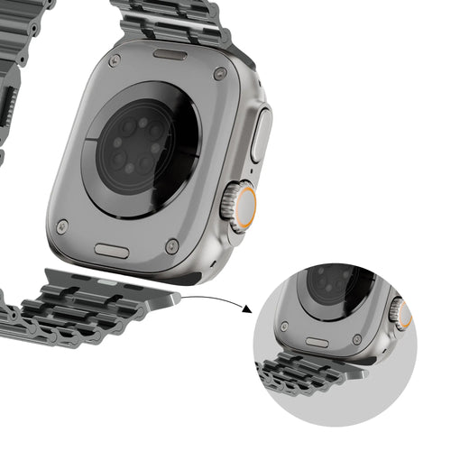 Bandz Correa acero premium 'Ocean' Apple Watch (titanio)