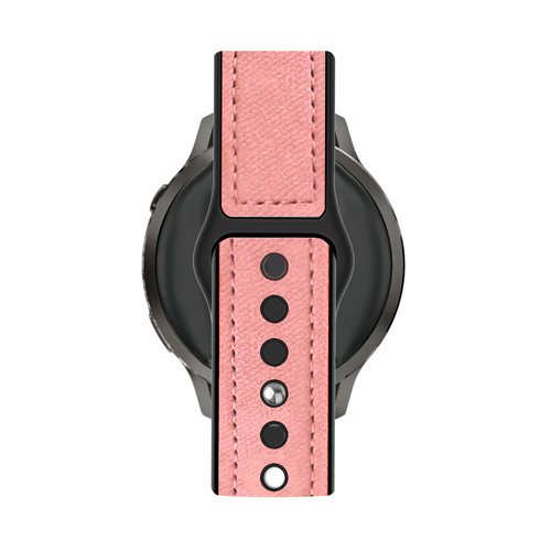 Bandz Garmin Venu 2 Plus Leather Strap 'Hybrid' (Pink)