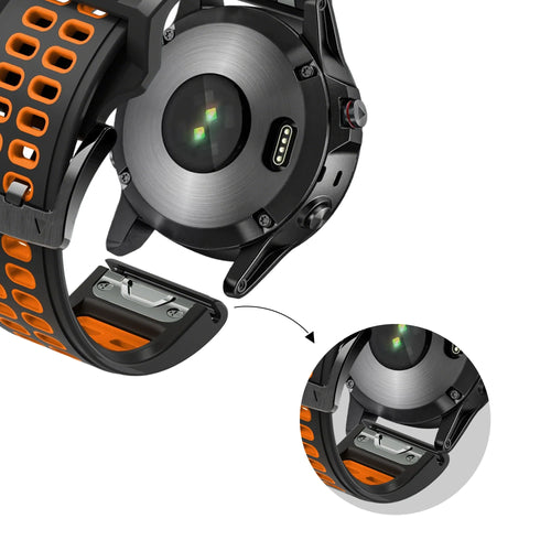 Bandz Garmin Forerunner 935 Buckled Sport Strap (Black/Orange)