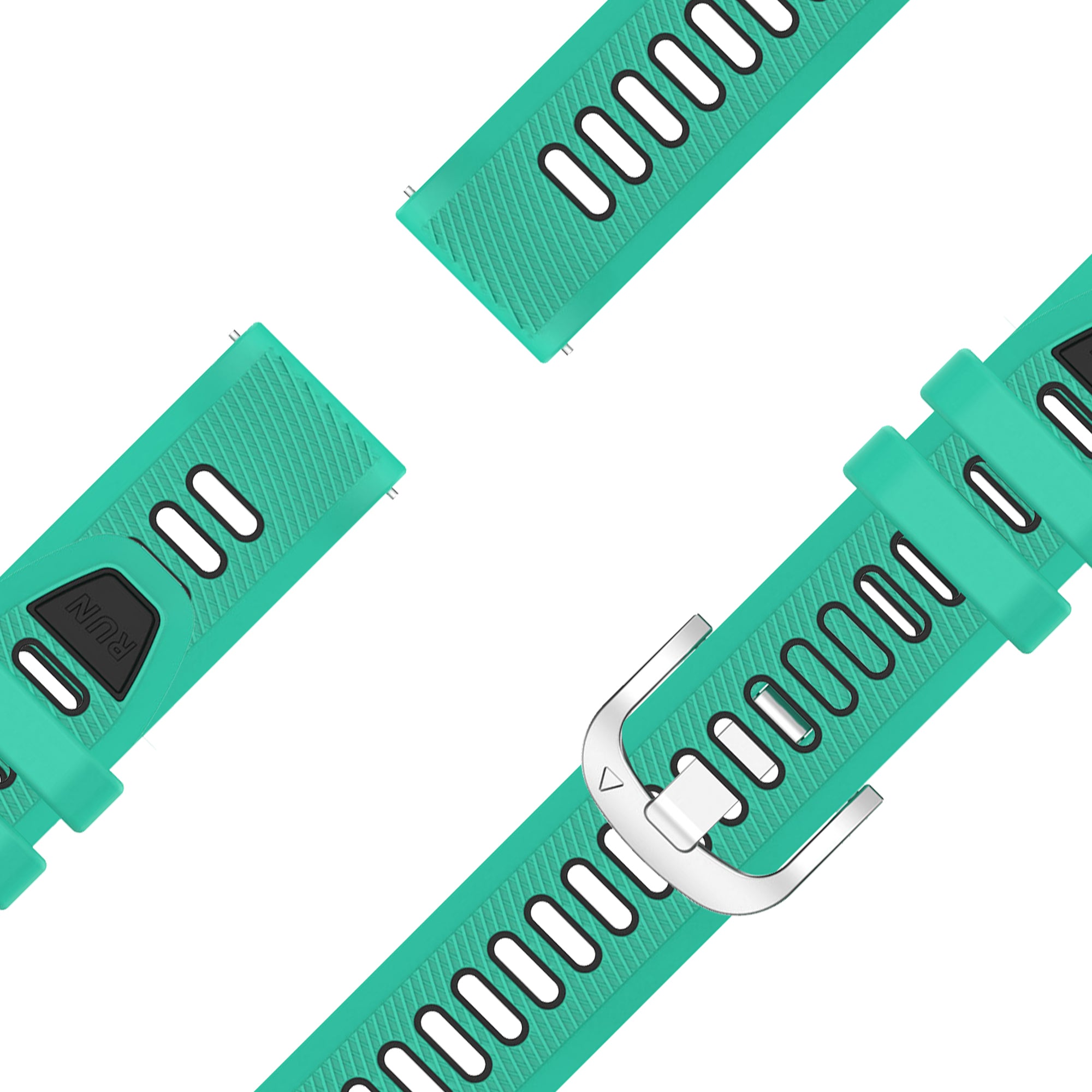 Bandz Garmin Vivoactive 4s Sport Strap with Buckle (Aqua/Black)