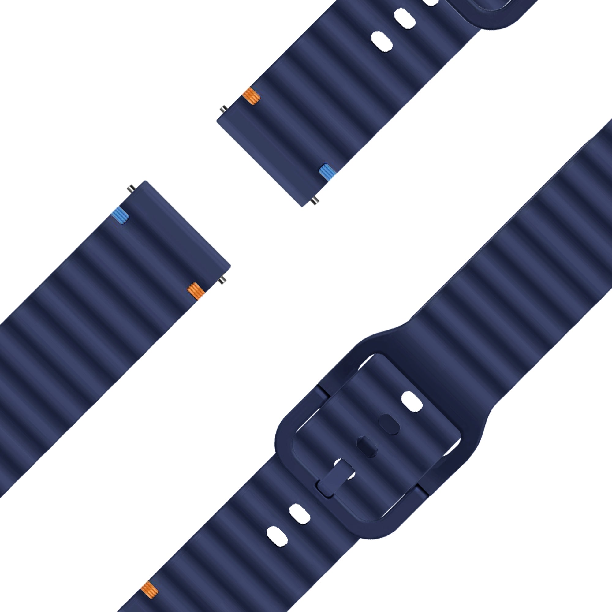 Bandz Garmin Vivoactive 3 Silicone Strap 'Wave' (Dark Blue)