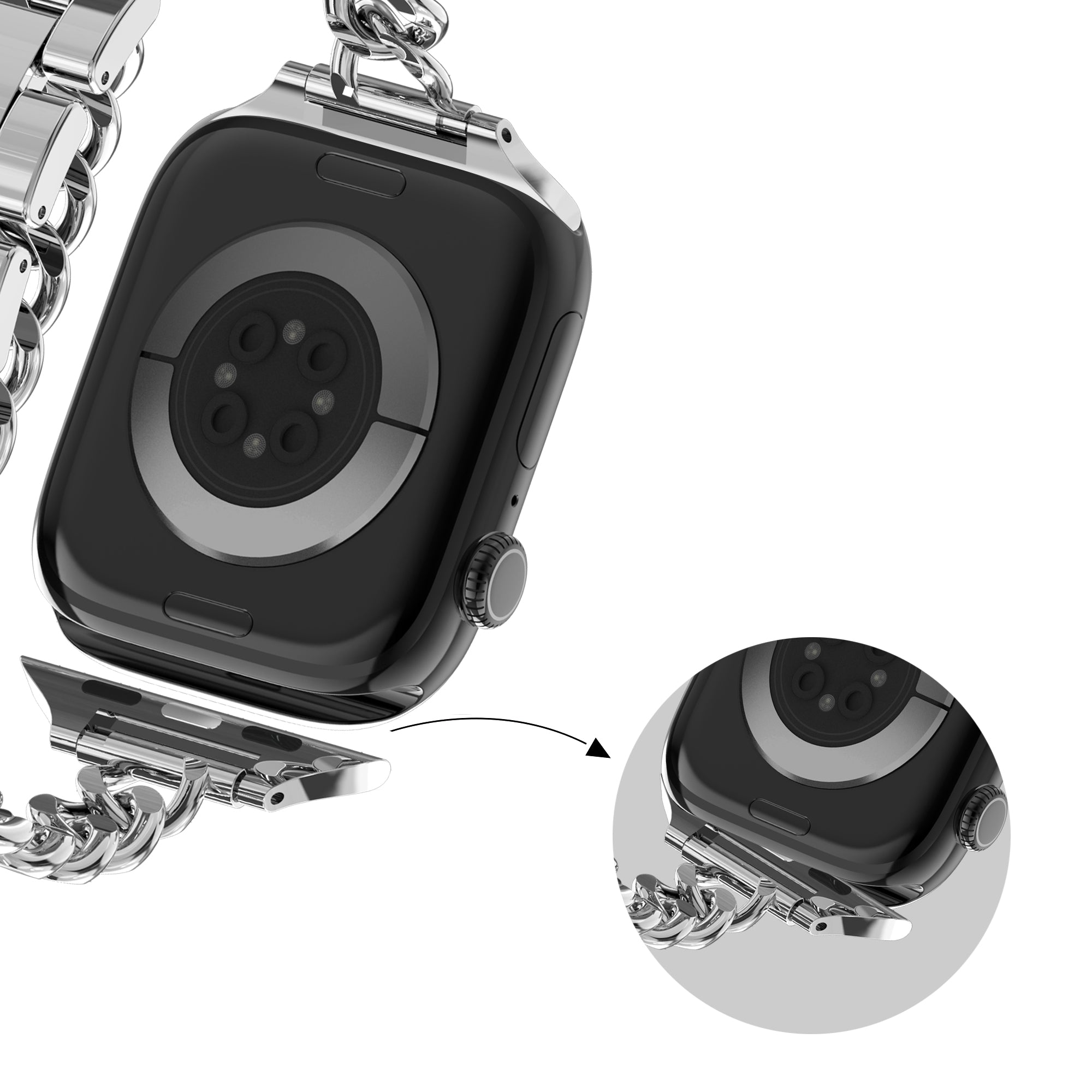 Bandz Correa acero 'Double Tour' Apple Watch (plateado)