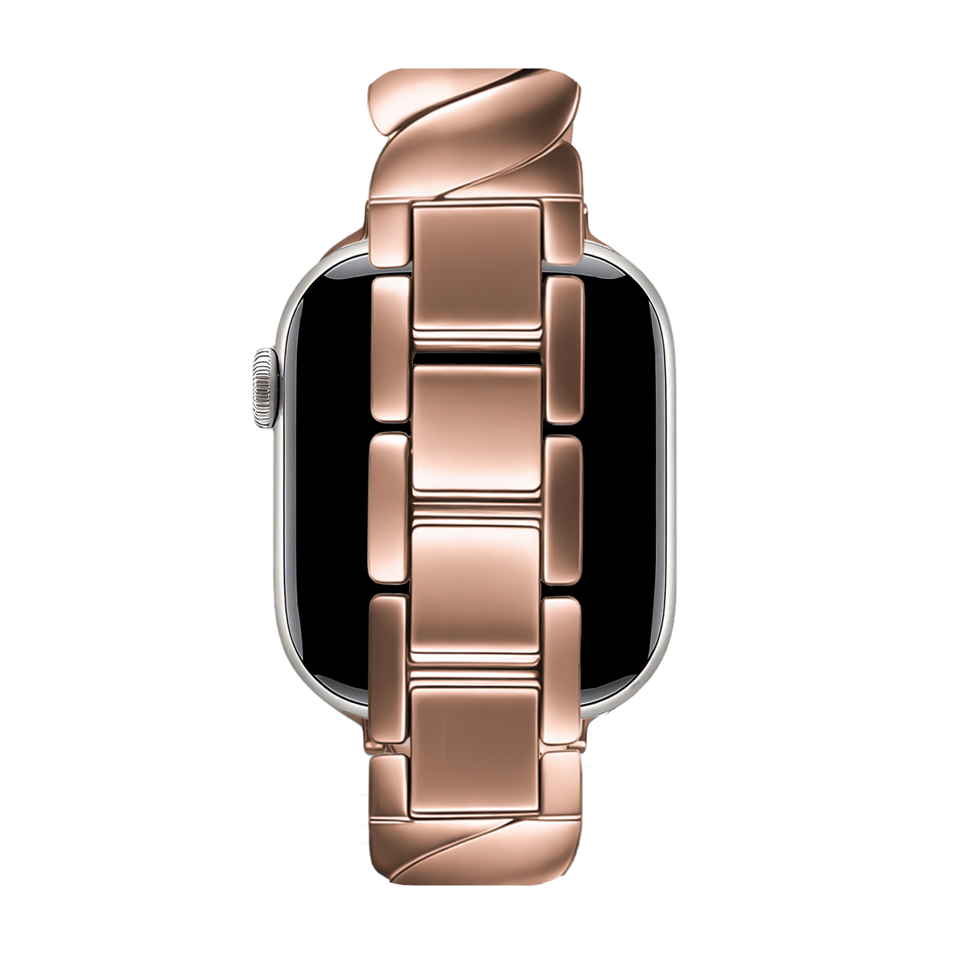 Bandz Correa acero premium 'Twisted' Apple Watch (rosa dorado)
