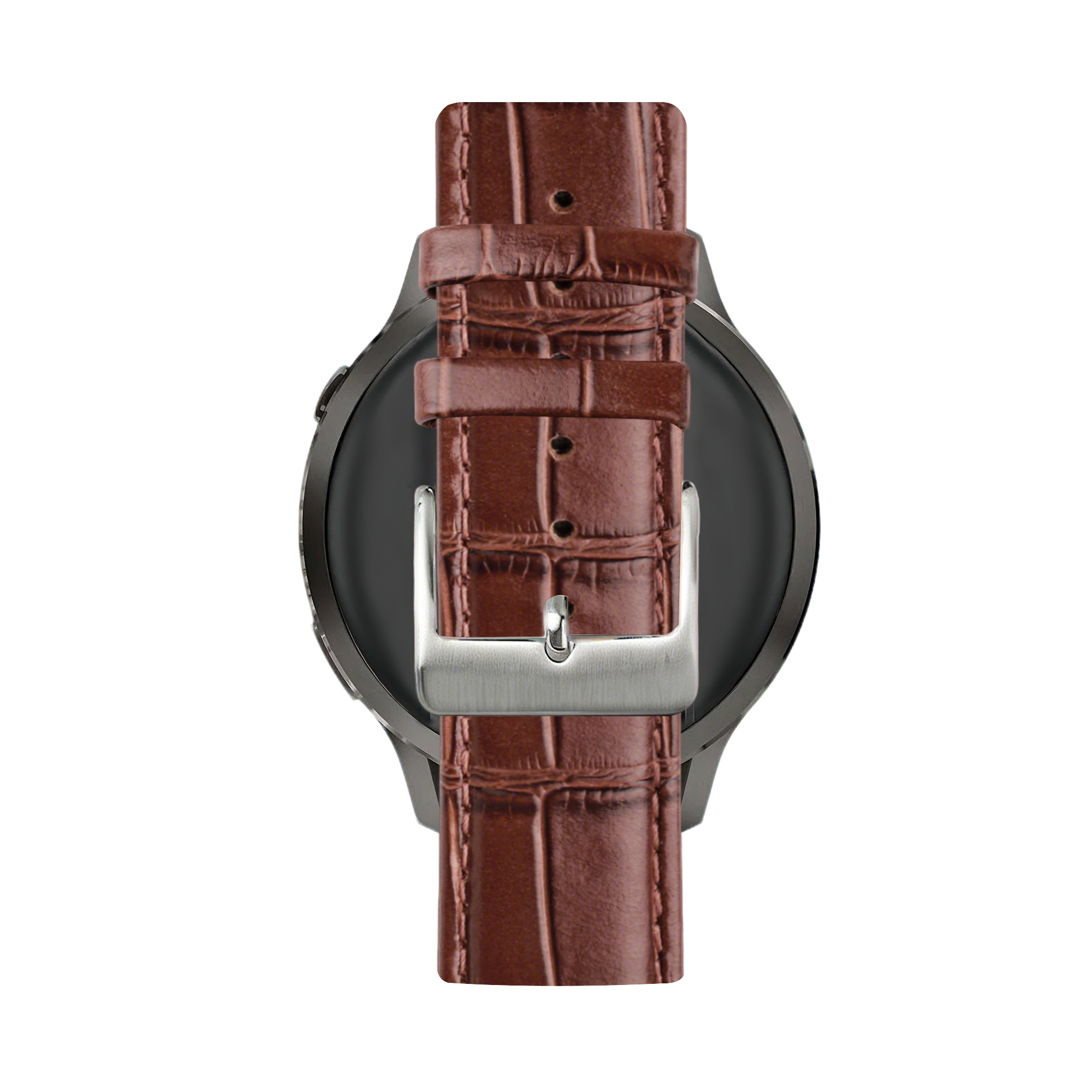 Bandz Garmin Vivoactive 6 Leather Strap Crocodile Grain (Brown)