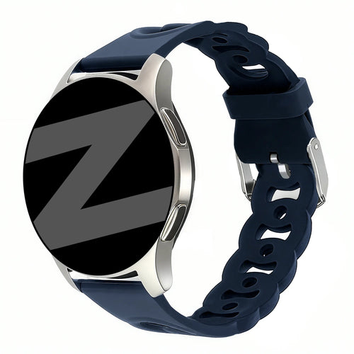 Bandz Coros Pace 2 Silicone Strap 'Chains' (Dark Blue)