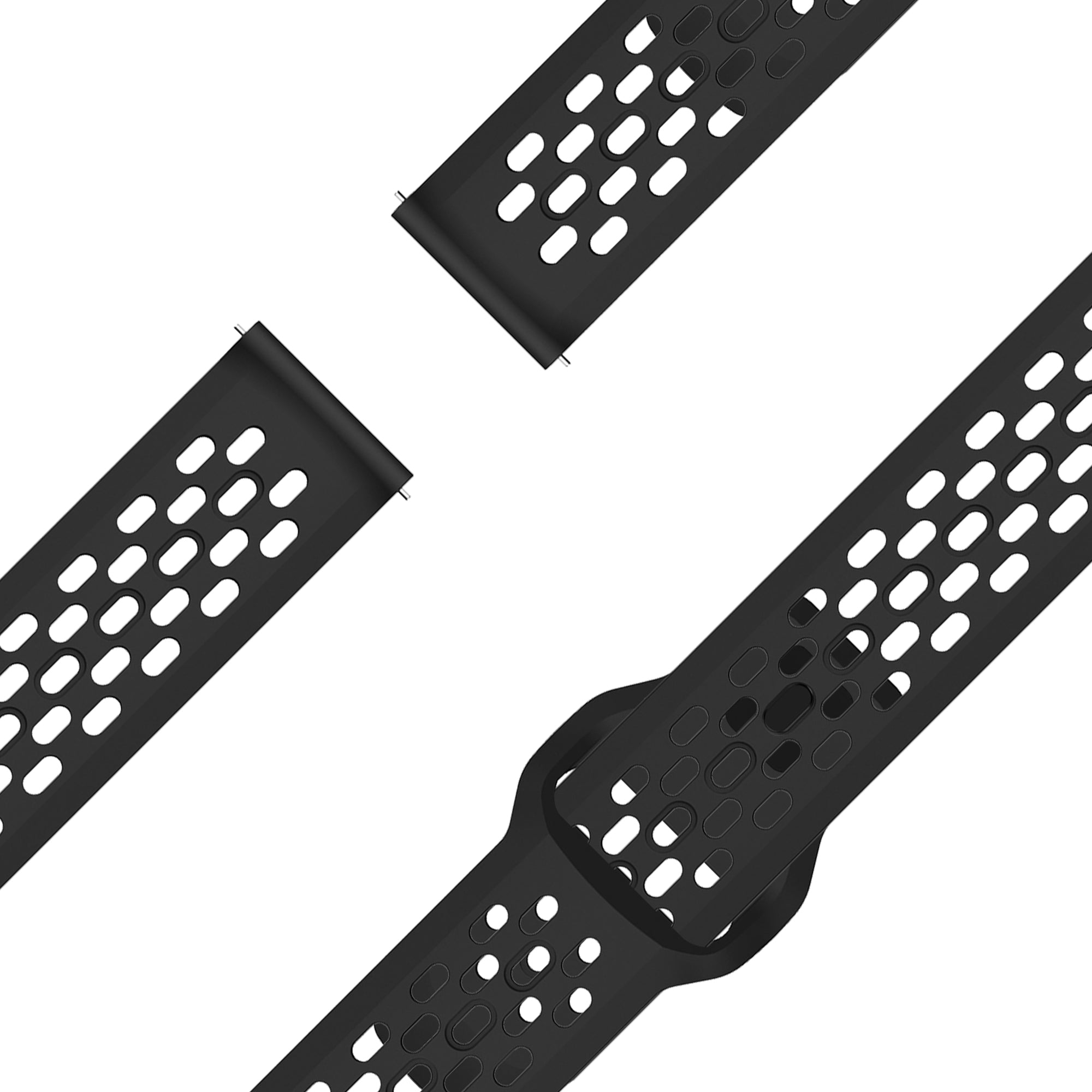 Bandz Garmin Forerunner 570 - 47mm Silicone Strap 'Air' (Black)
