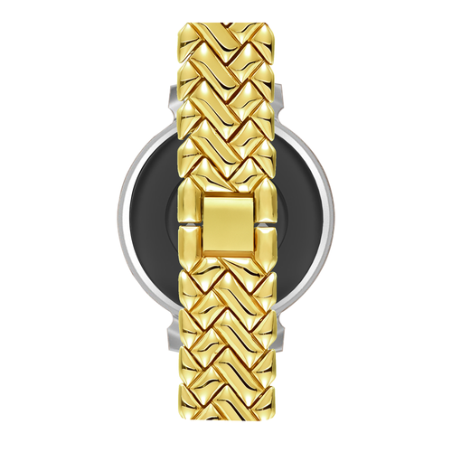 Bandz Pebble Round 2 - 14mm Metal Strap 'V-Type' (Gold)