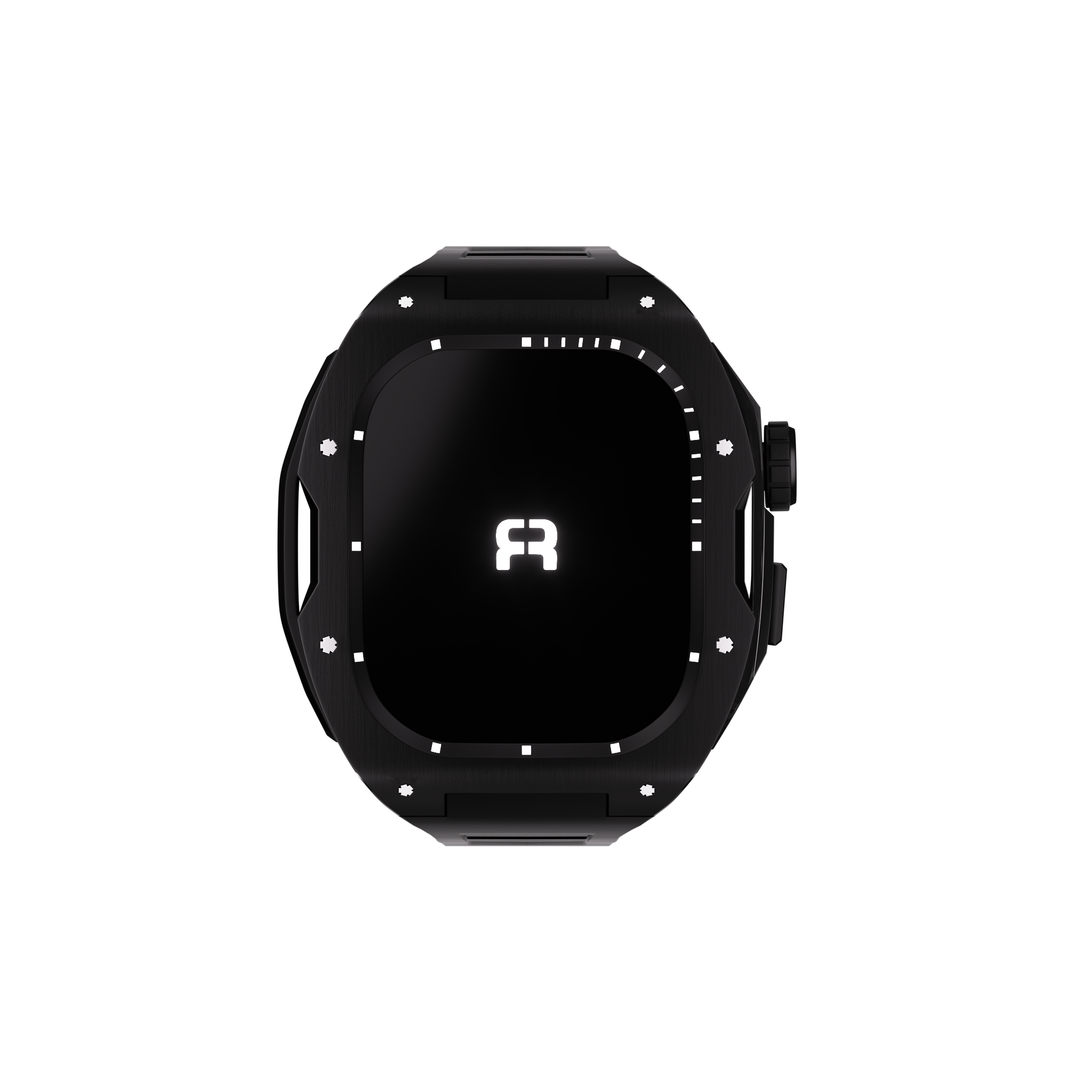 Reqior Funda con correa de goma Apple Watch 45mm (negro)