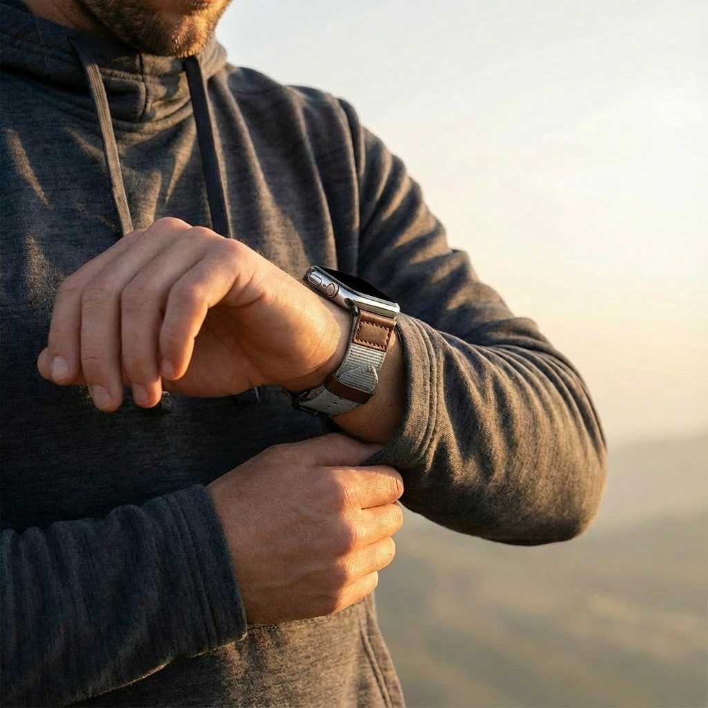 Correa lona Apple Watch (gris)