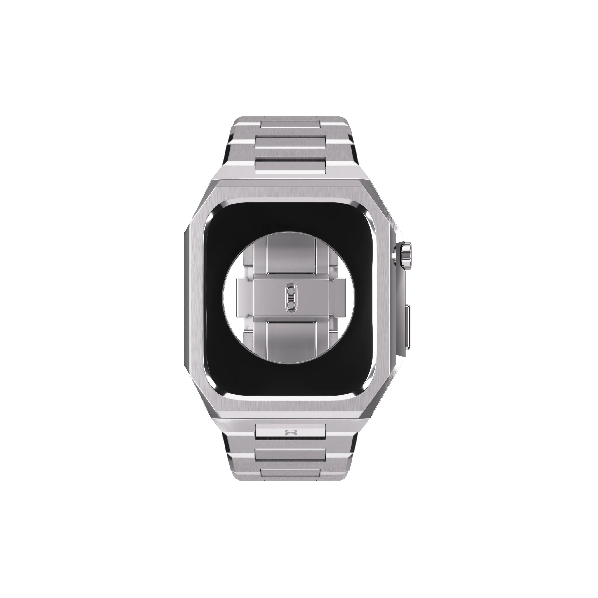 Reqior Funda con correa de acero 'Nautilus' Apple Watch 45mm (plateado)