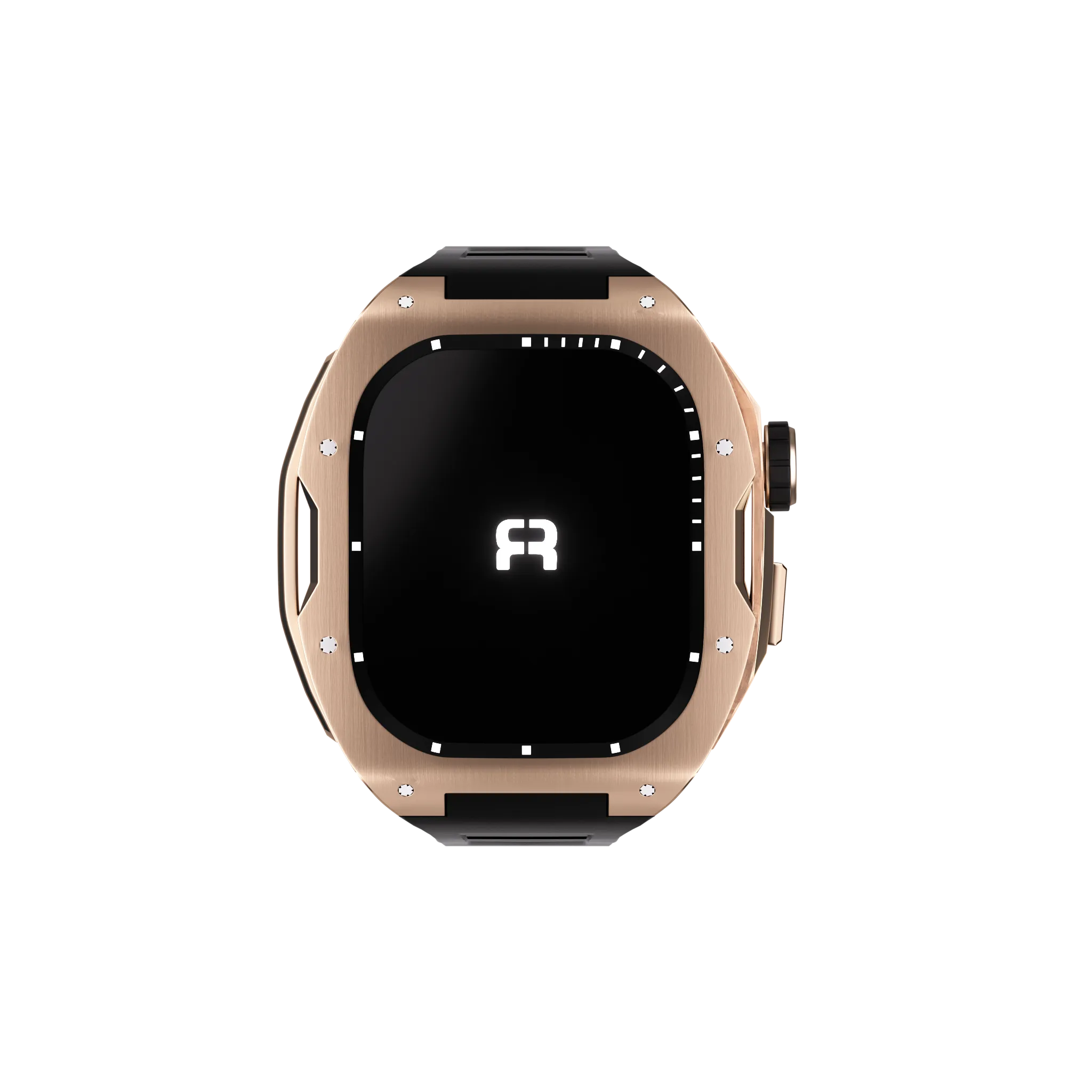 Reqior Funda con correa de goma Apple Watch 45mm (rosa dorado)