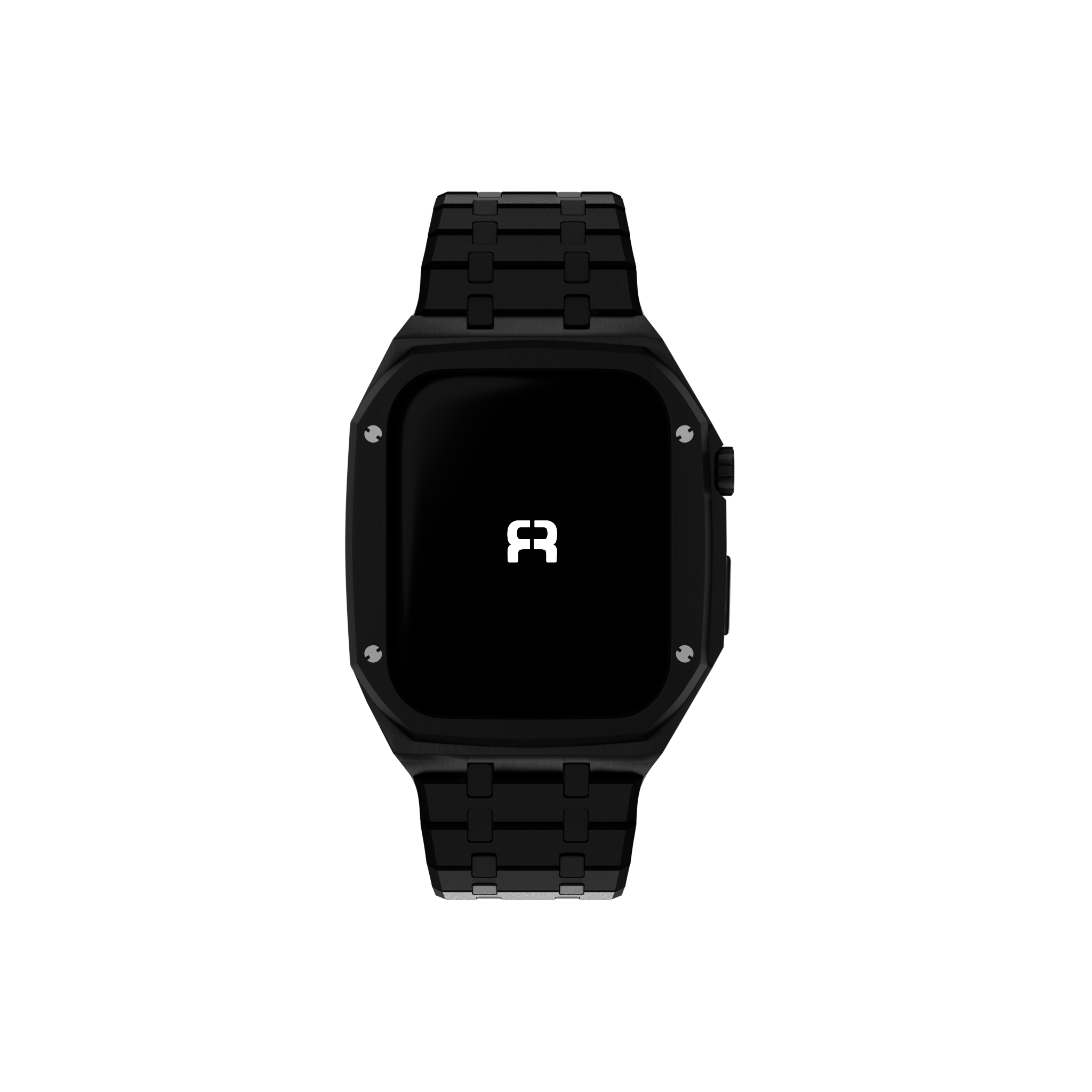 Reqior Funda con correa de acero Apple Watch 45mm (negro)