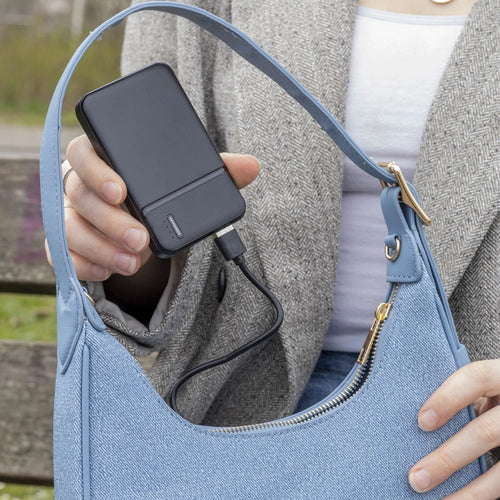 Coverzs Batería Externa Ultrafina de 10,000 mAh (negra)