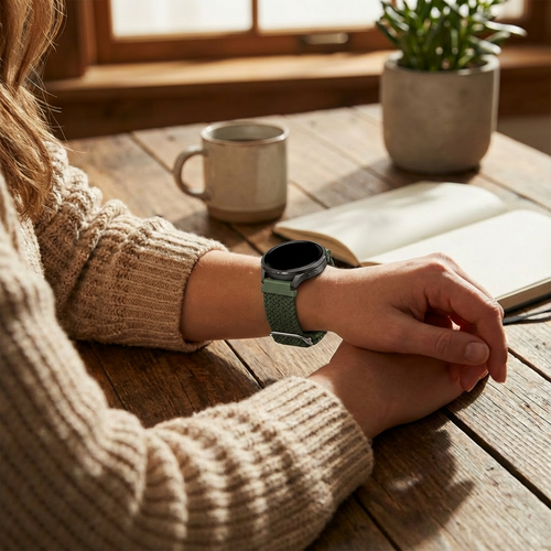 Bandz Garmin Vivoactive 4s Adjustable Braided Strap (Green)