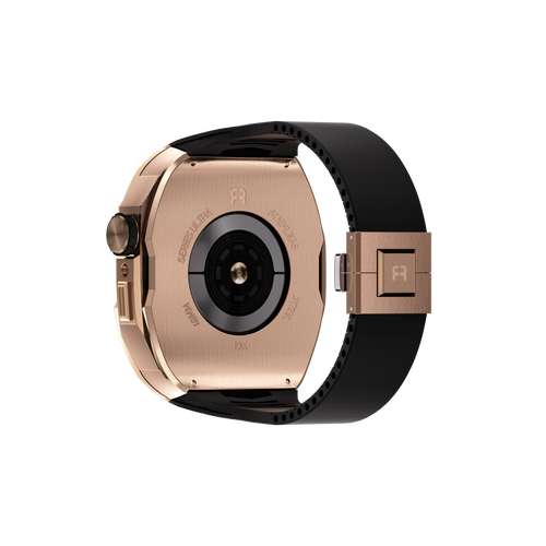 Reqior Funda con correa de goma Apple Watch 45mm (rosa dorado)
