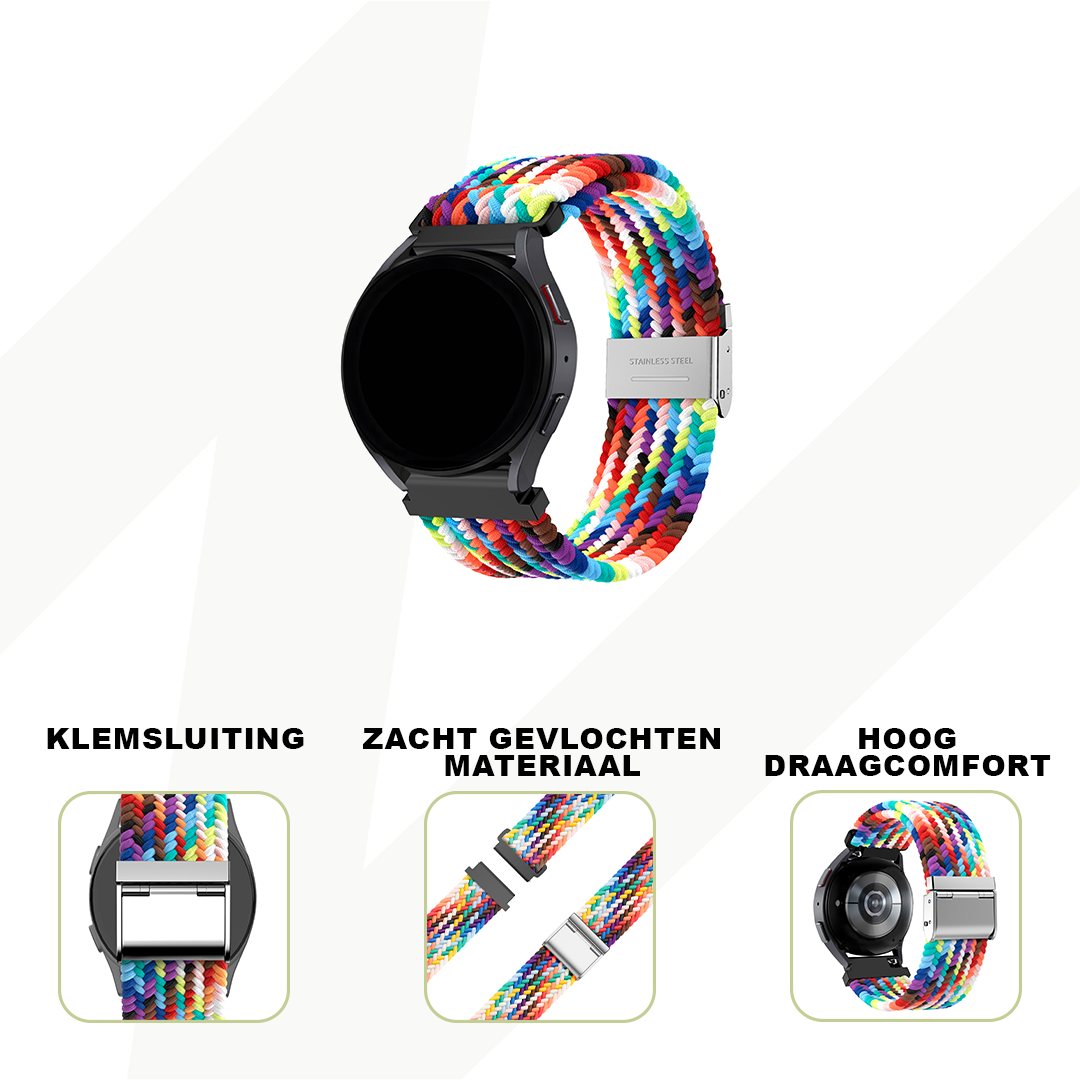 Bandz Correa nylon trenzada Garmin Vivoactive 3 (arcoiris)