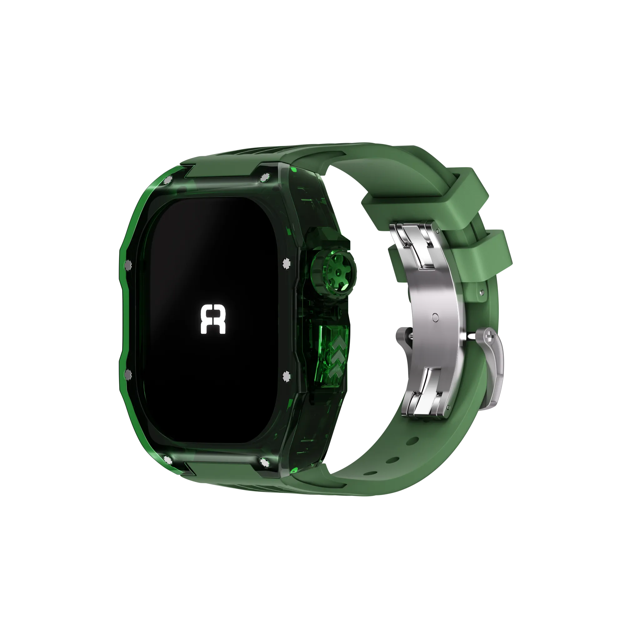 Reqior Apple Watch 45mm Polymer Case with Rubber Strap (Green)