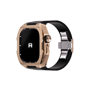 Reqior Funda con correa de goma Apple Watch 45mm (rosa dorado)