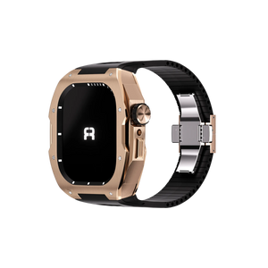 Reqior Funda con correa de goma Apple Watch 45mm (rosa dorado)