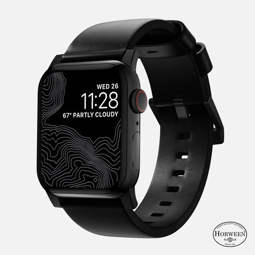 Nomad Correa cuero moderna Apple Watch (negro)