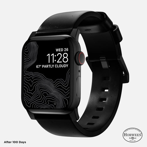 Nomad Correa cuero moderna Apple Watch (negro)