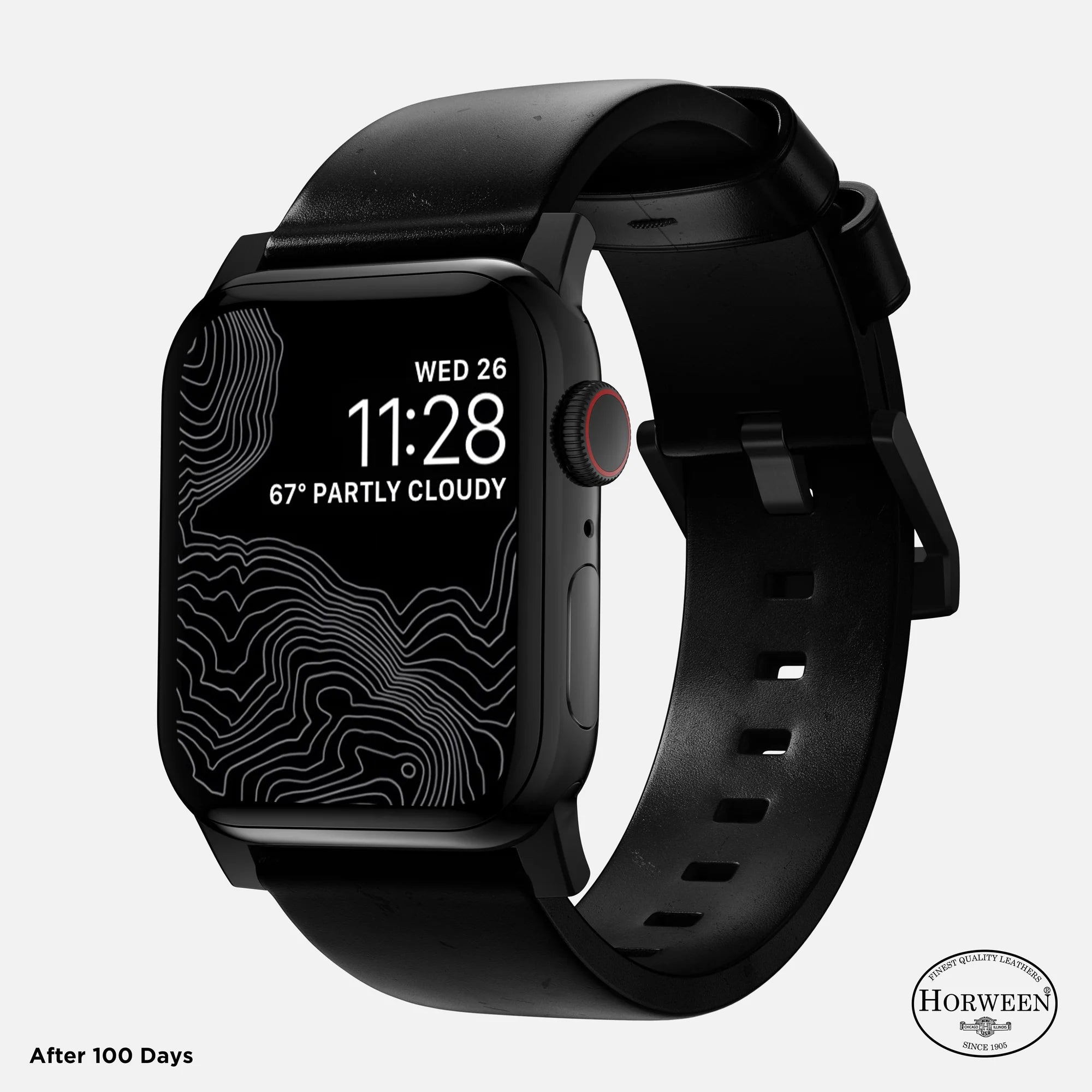 Nomad Modern Apple Watch Leather Strap (Black)