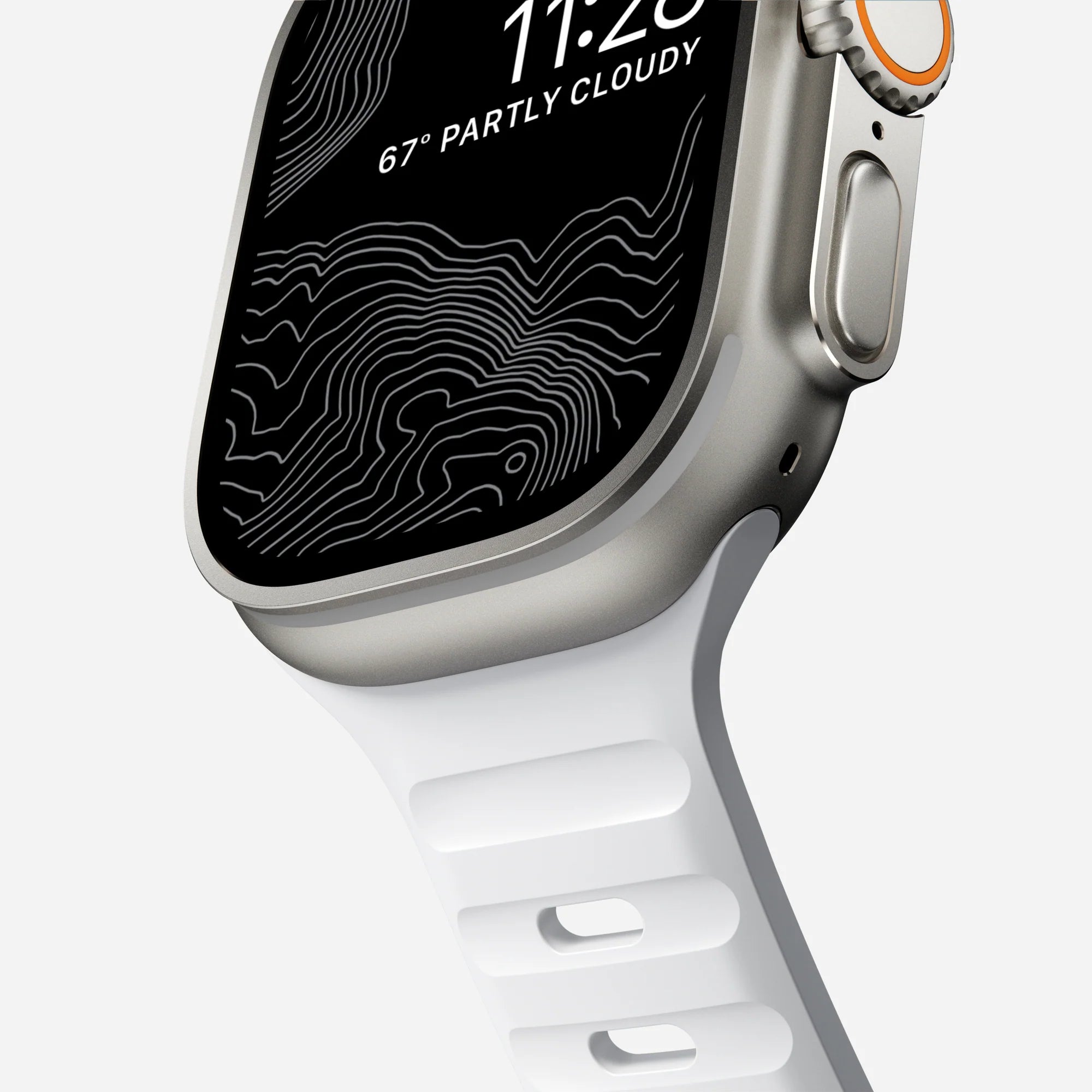 Nomad Correa silicona deportiva Apple Watch (blanco)
