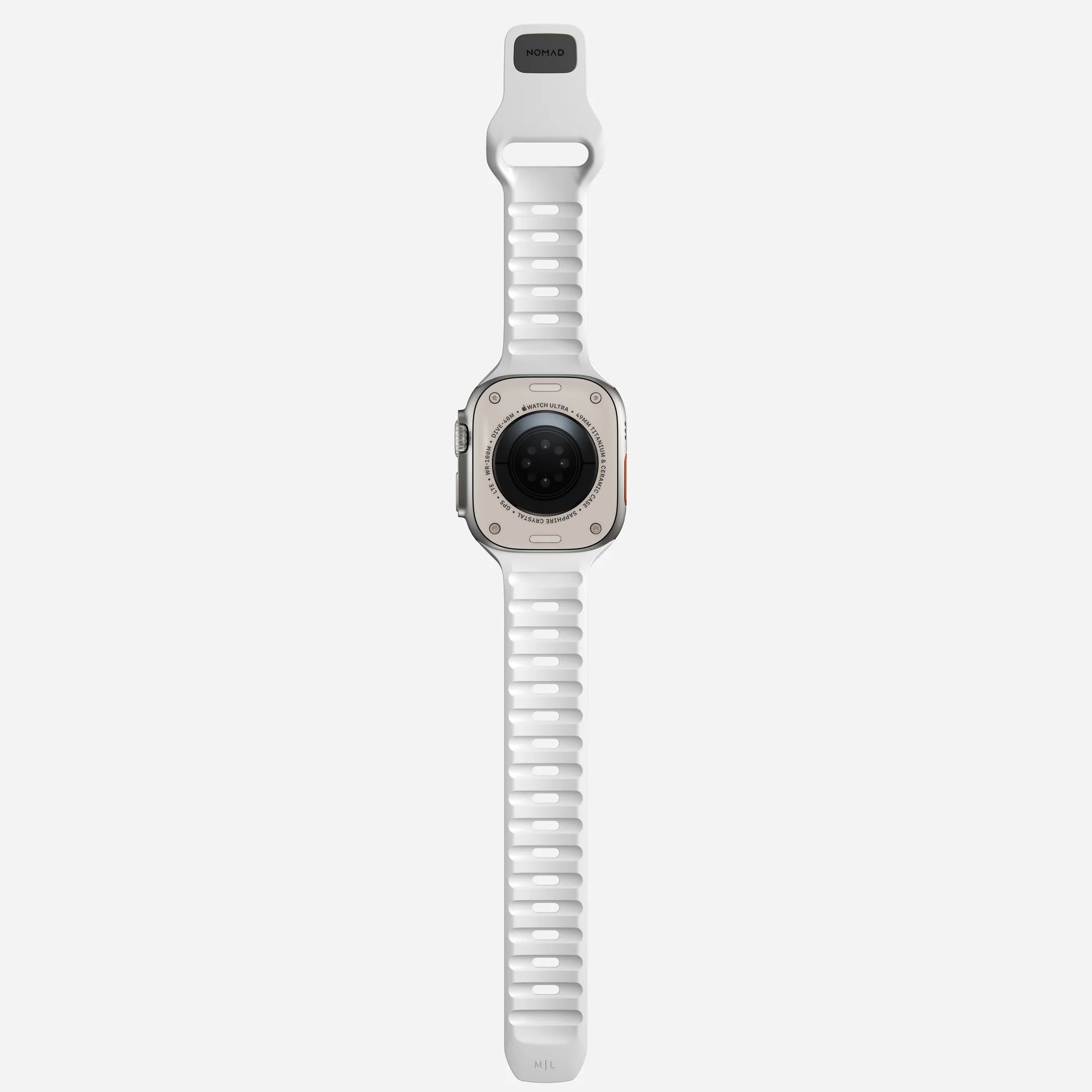 Nomad Correa silicona deportiva Apple Watch (blanco)