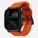 Nomad Correa de silicona resistente Apple Watch (negro/ultra naranja)