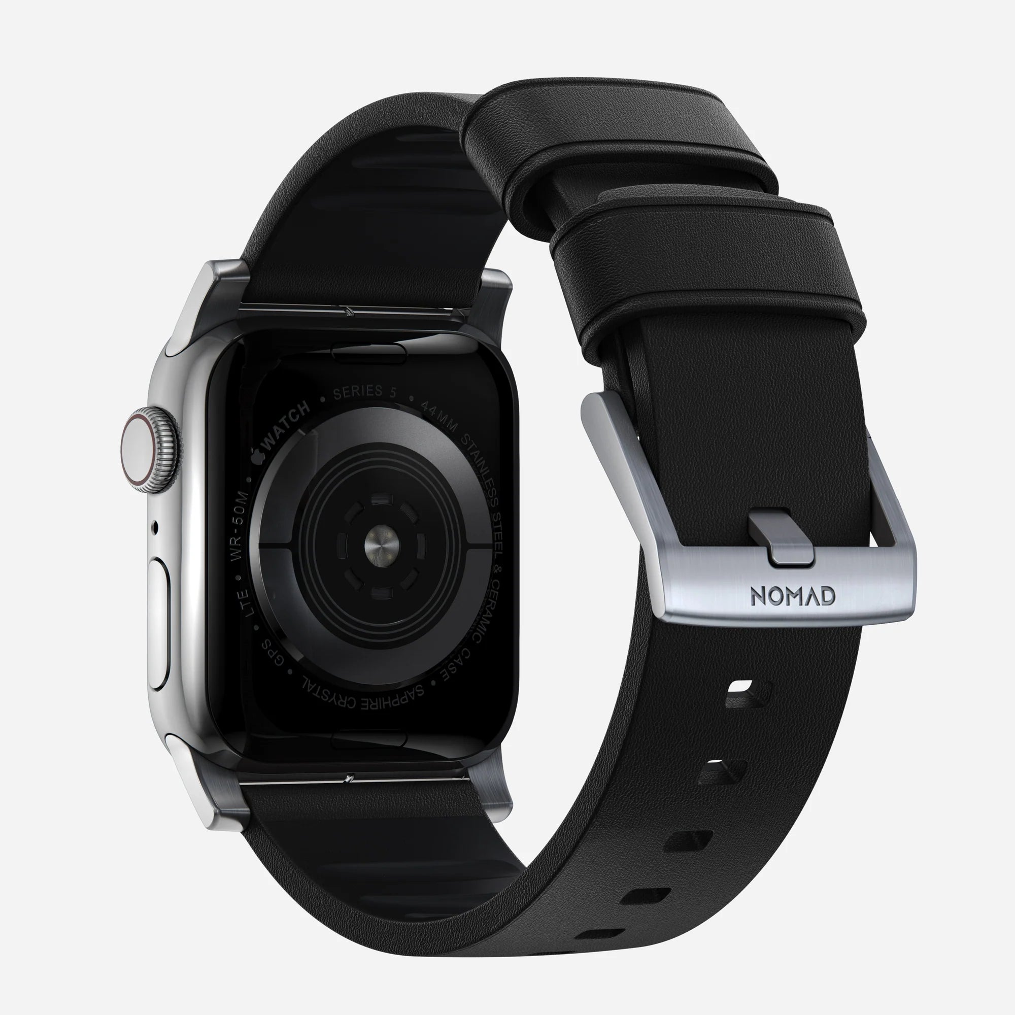 Nomad Correa hibrida Apple Watch Active Pro (negro/plateado)
