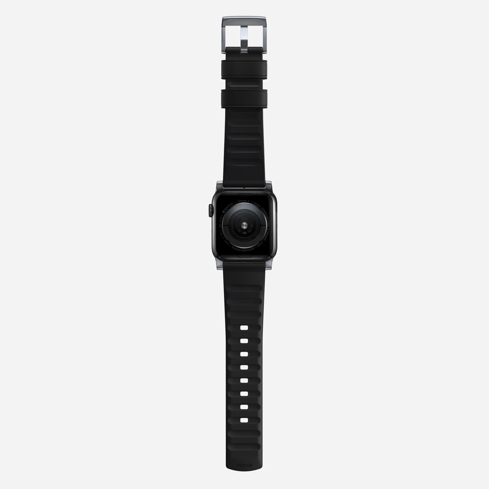 Nomad Correa hibrida Apple Watch Active Pro (negro/plateado)