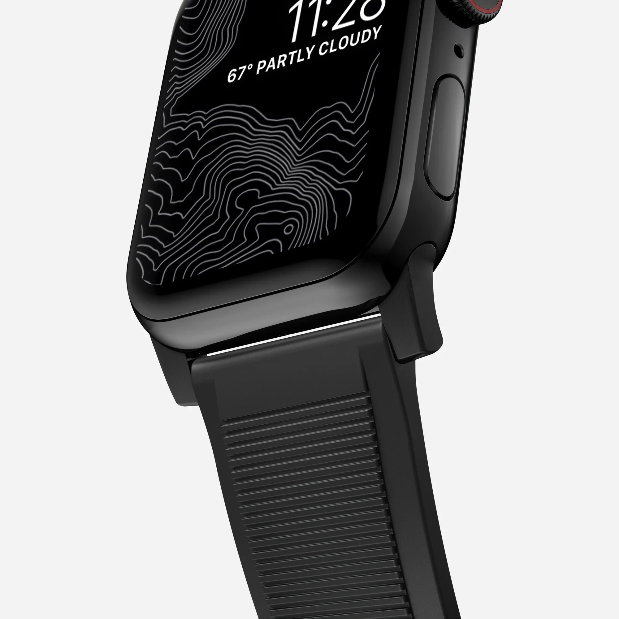 Nomad Correa de silicona resistente Apple Watch (negro)