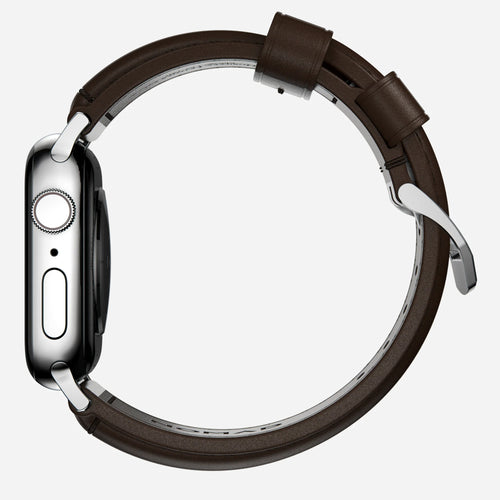 Nomad Correa cuero tradicional Apple Watch (marrón/plateado)