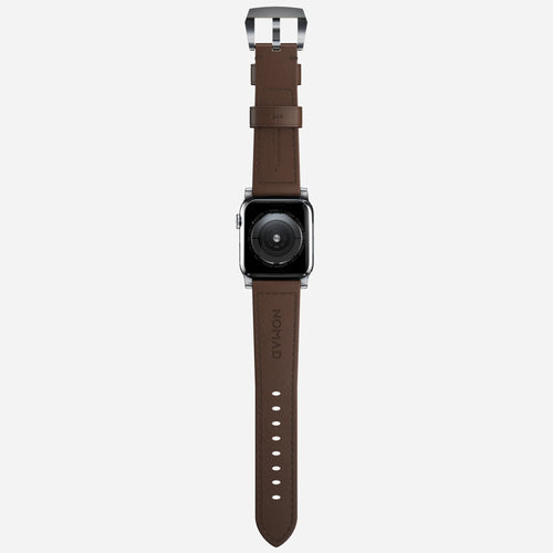 Nomad Correa cuero tradicional Apple Watch (marrón/plateado)