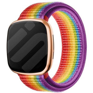 Fitbit Versa 3 Nylon Strap (Rainbow)