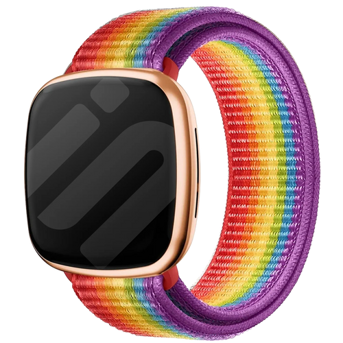 Fitbit Versa 3 Nylon Strap (Rainbow)