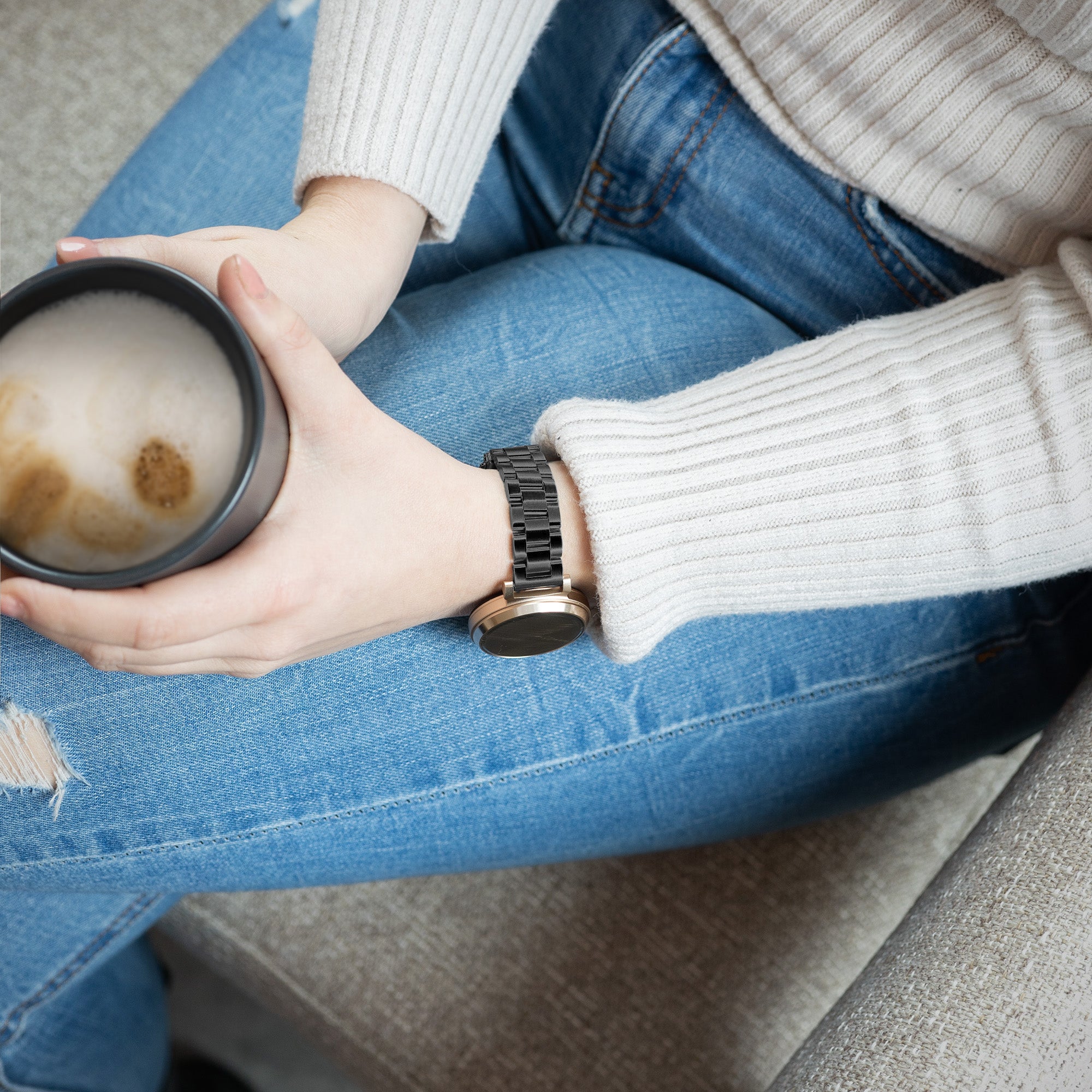 Garmin Lily Steel Strap (Black)