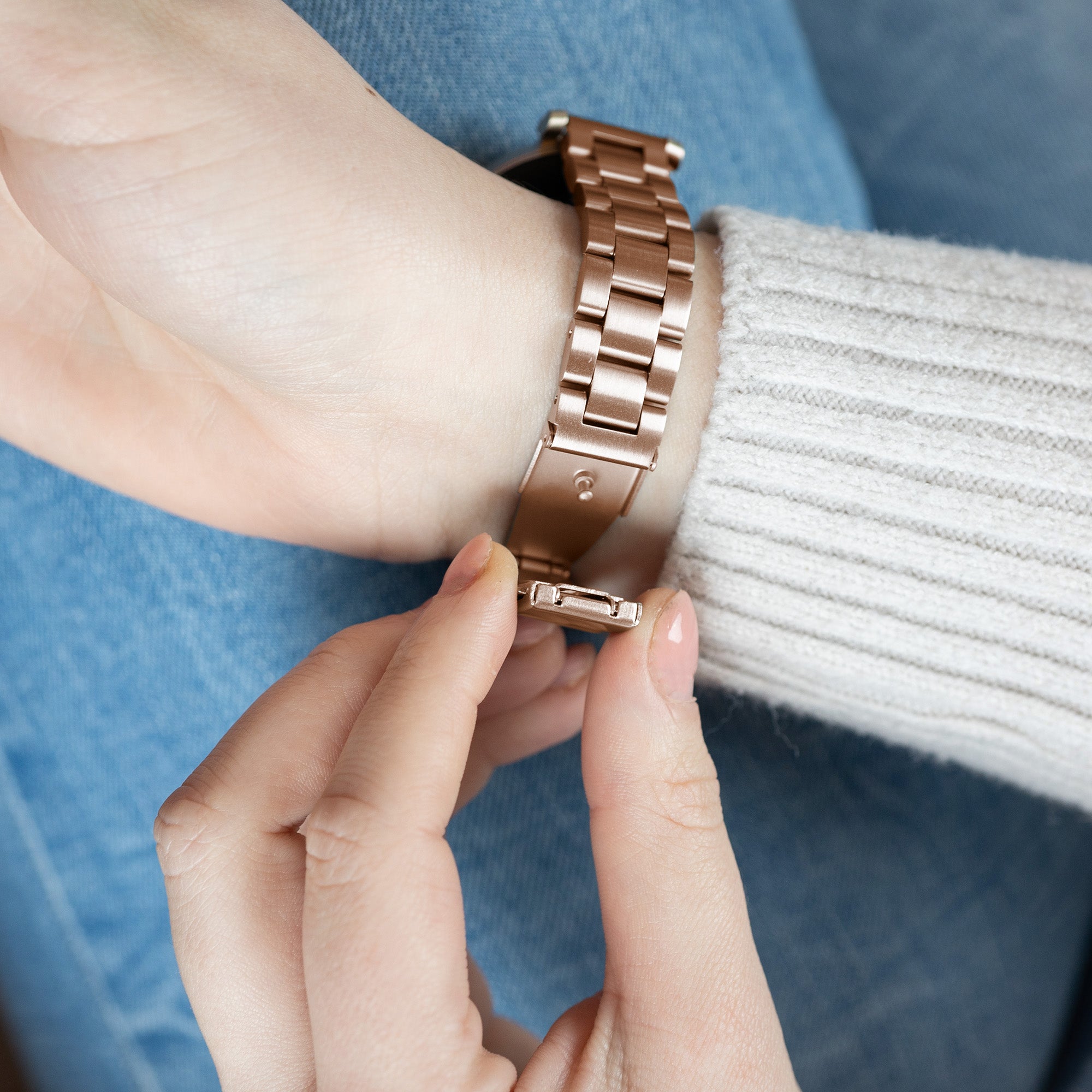 Garmin Lily Steel Strap (Rose Gold)