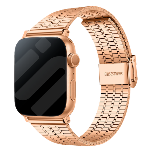 Correa acero inoxidable Apple Watch (oro rosa)