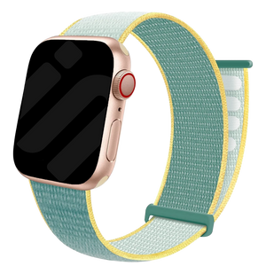 Correa Apple Watch nylon (verde/amarilla)