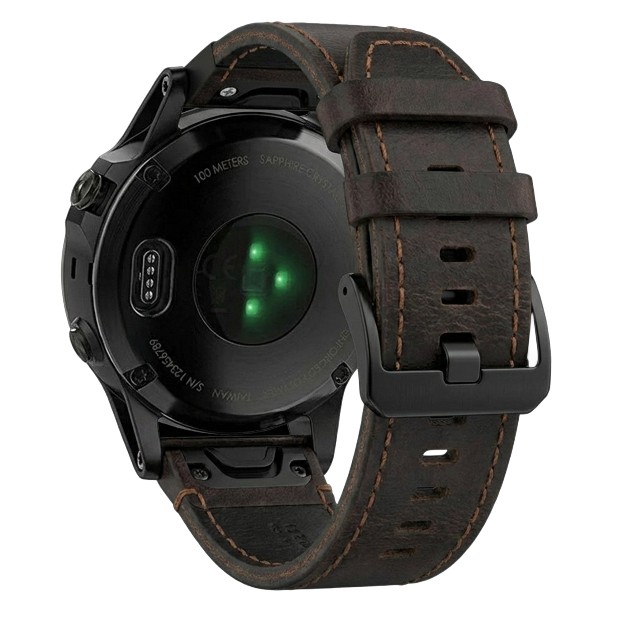 Correa cuero Garmin Fenix 7 (marrón oscuro)