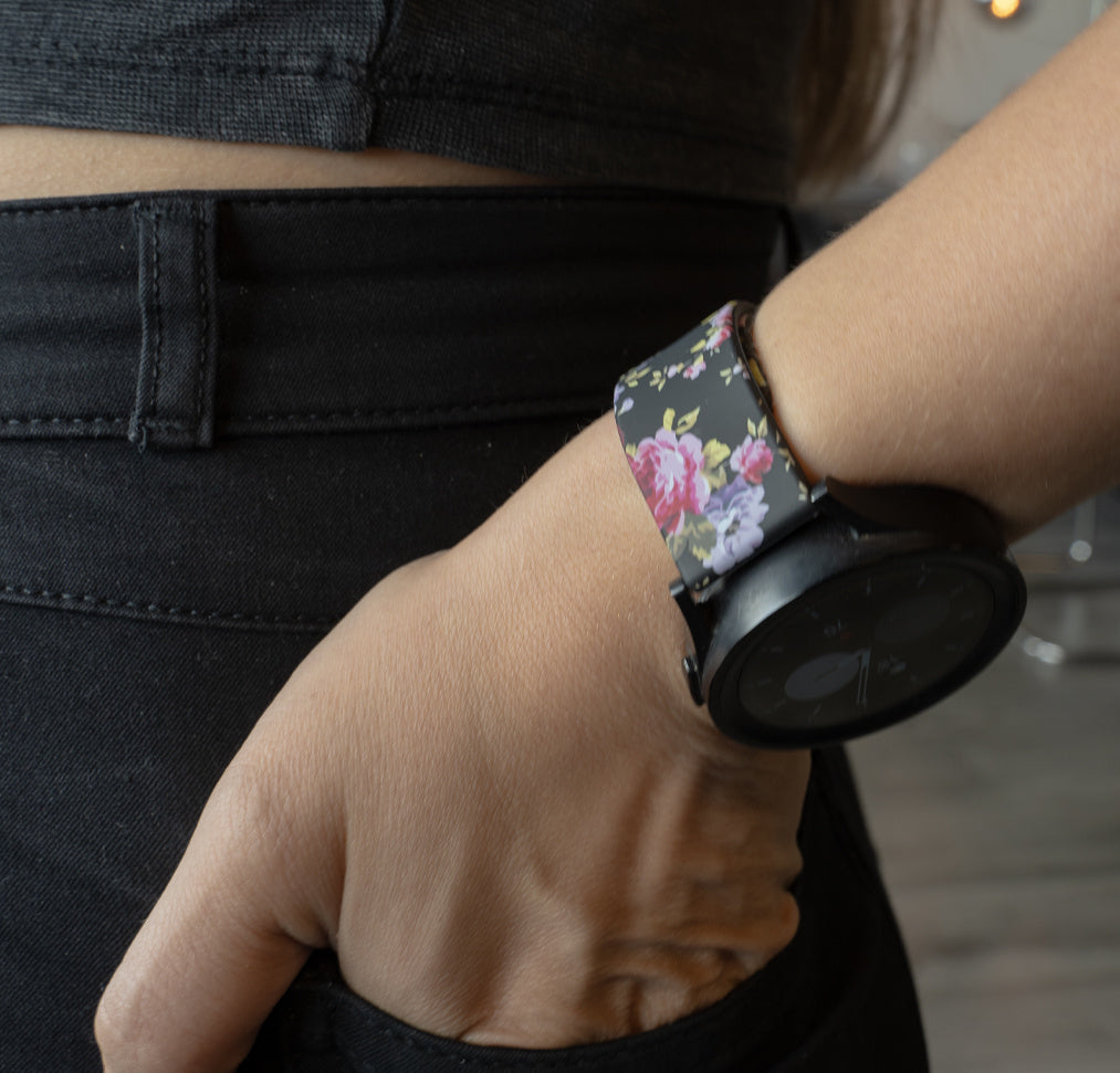 Pink Flower Amazfit Bip U (Pro) Strap