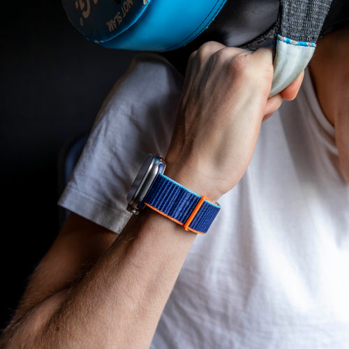Correa nylon con hebilla Apple Watch (azul oscuro)